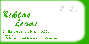 miklos levai business card